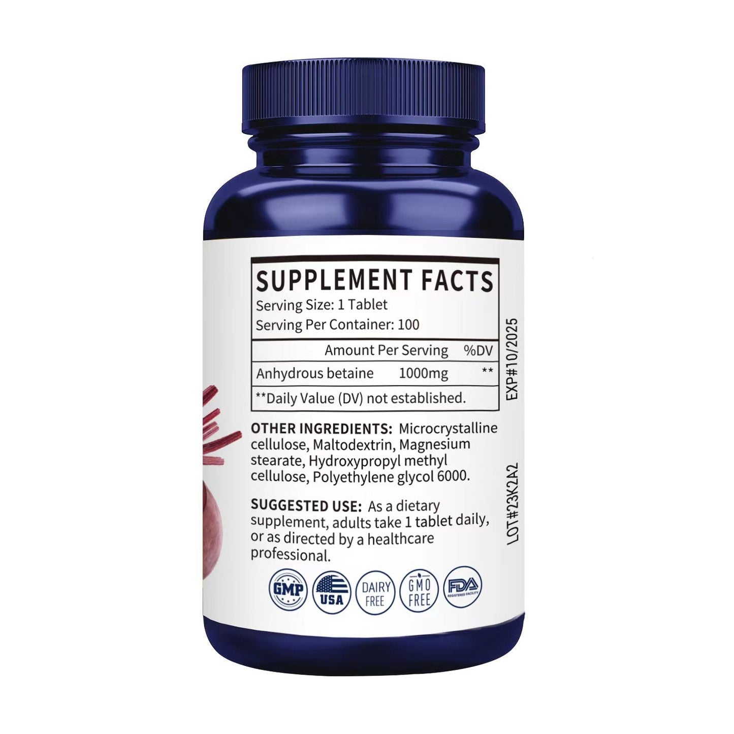 Vicwell TMG Trimethylglycine 1000mg for Liver Support, 100 Servings