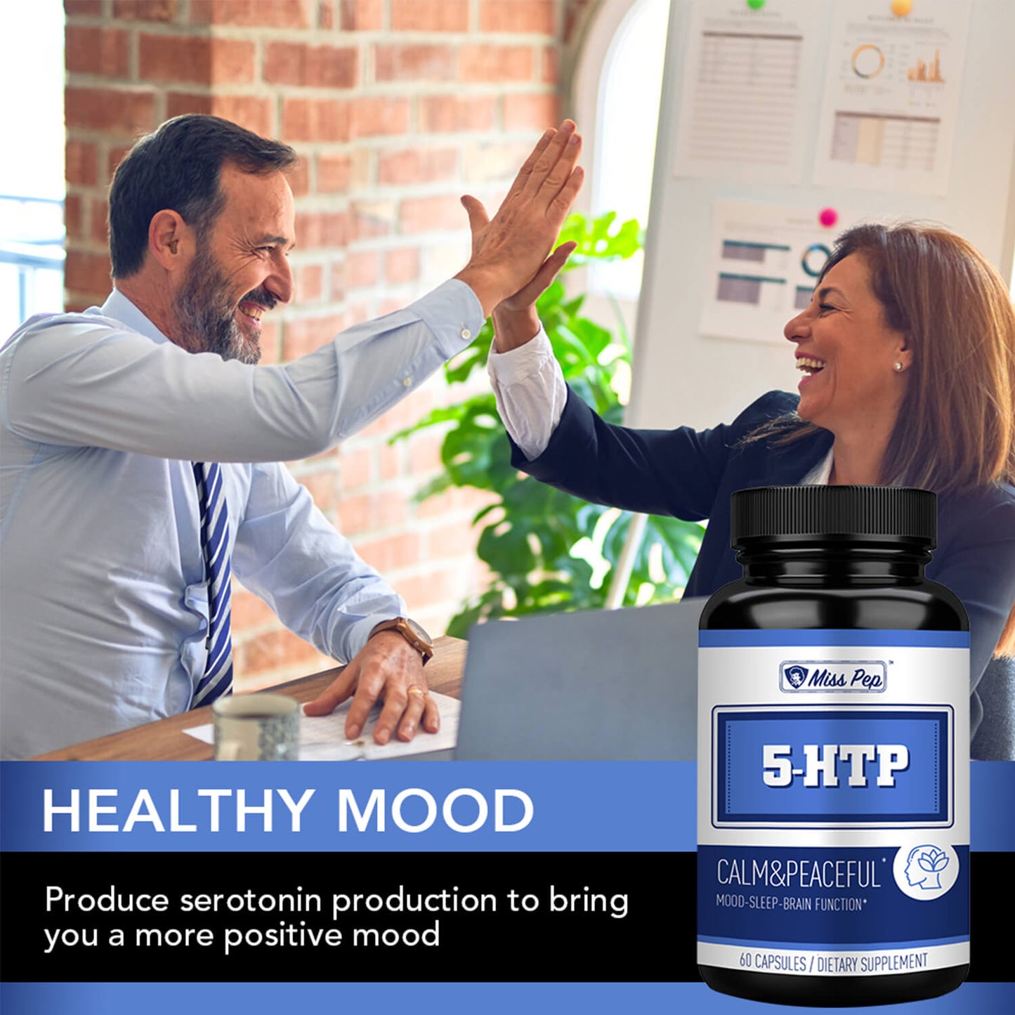 Misspep 5-HTP Veg Capsule Supplement