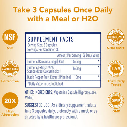 Misspep Turmeric Curcumin Capsules for Joint Support
