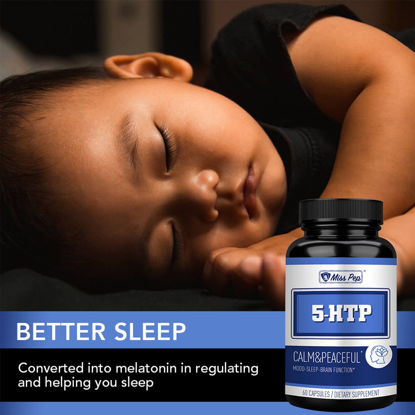Misspep 5-HTP Veg Capsule Supplement