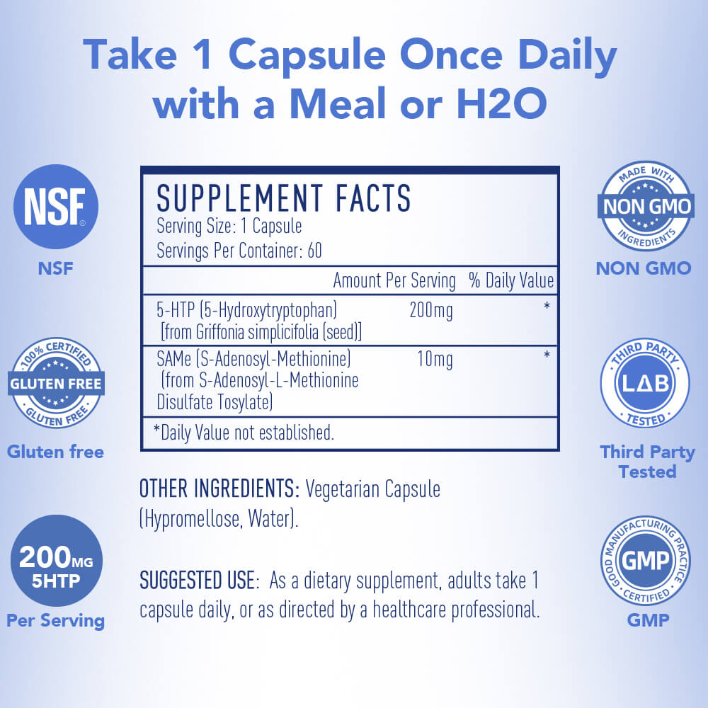 Misspep 5-HTP Veg Capsule Supplement
